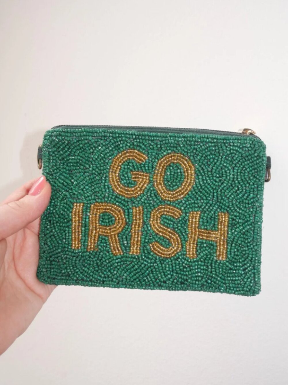 Notre Dame Beaded Coin Purse | Go Irish Beaded Coin Purse